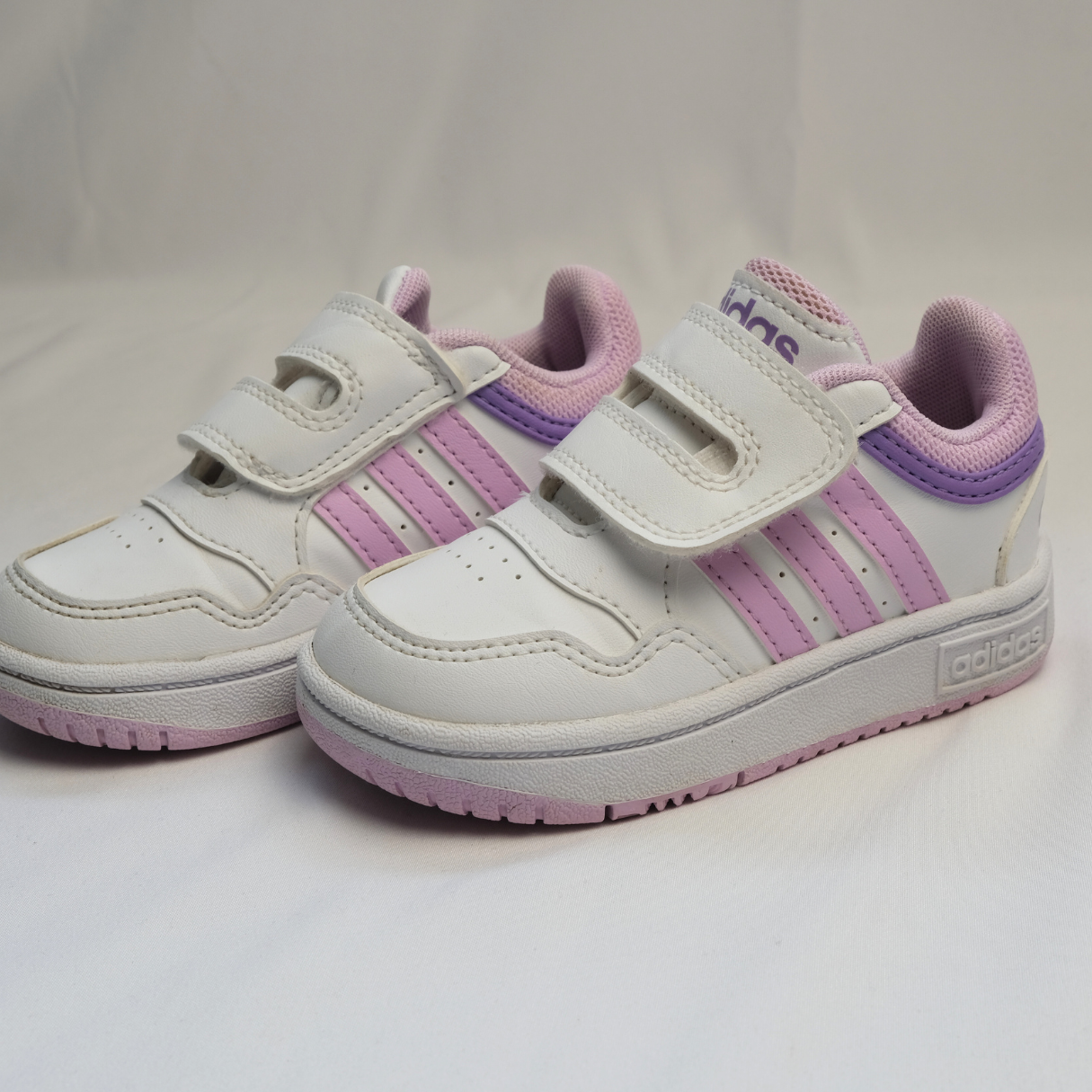 Pink and white Adidas for girls
