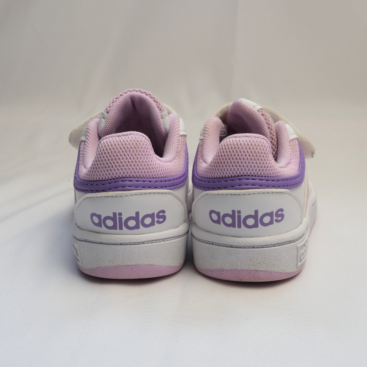 Pink and white Adidas for girls
