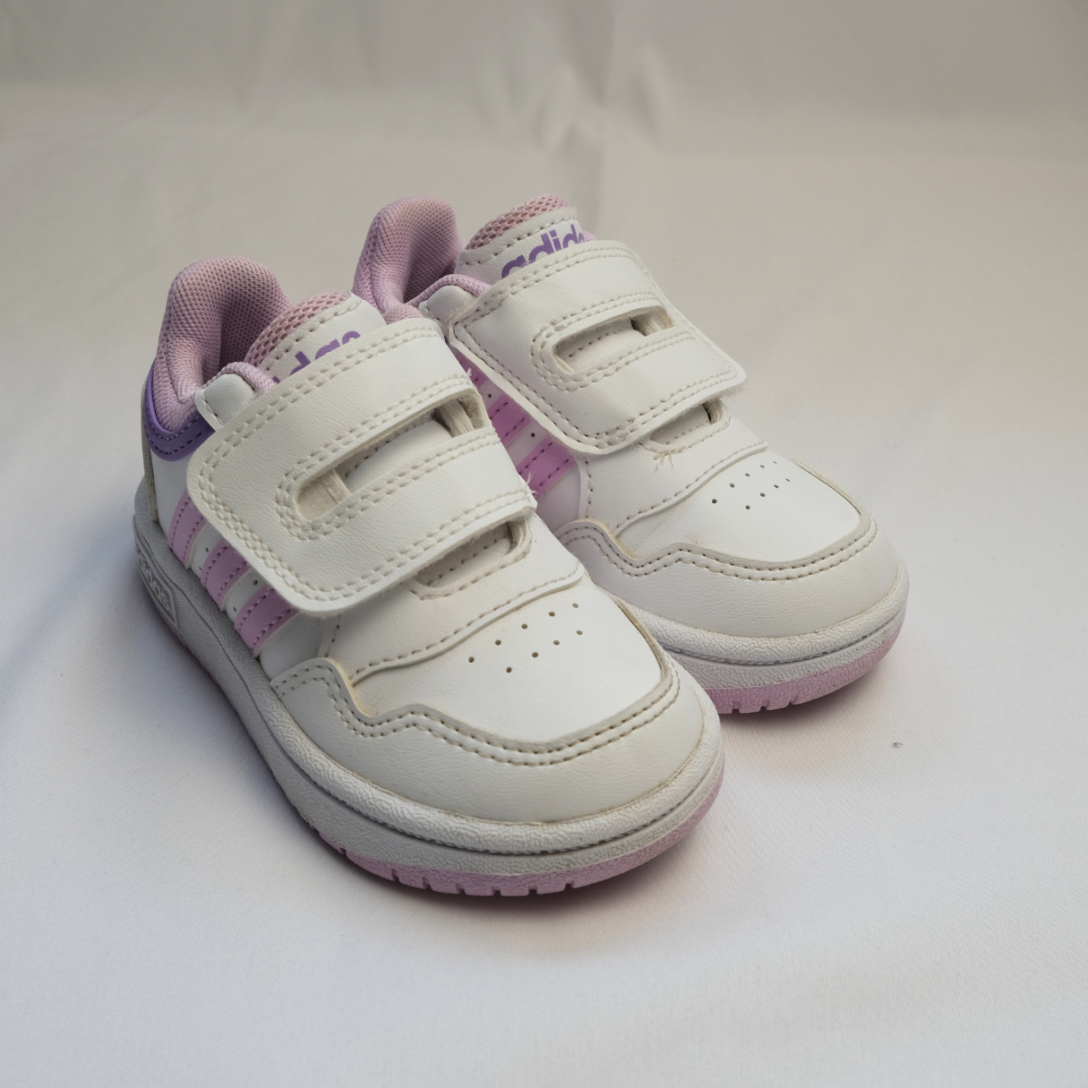 Pink and white Adidas for girls