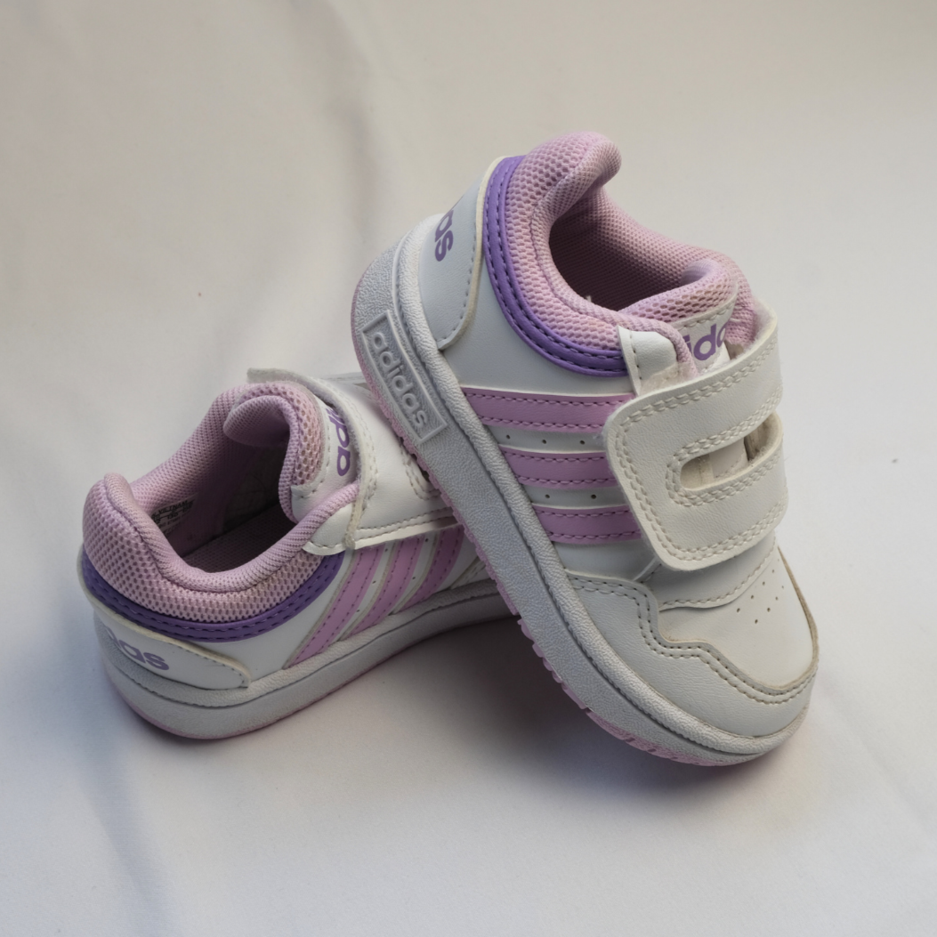 Pink and white Adidas for girls