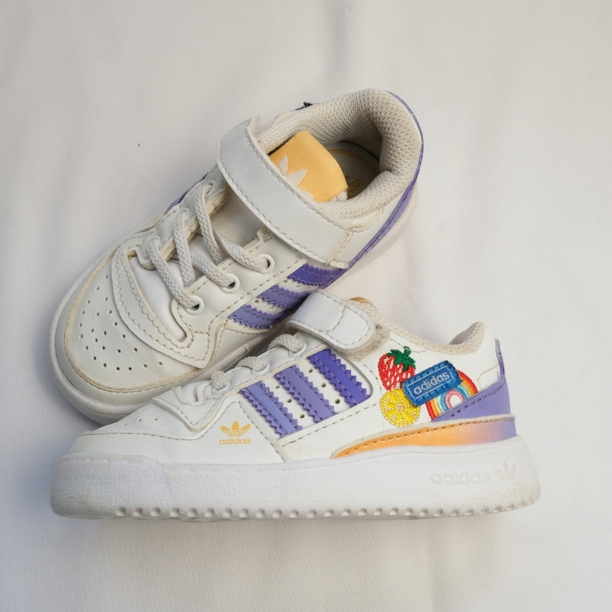 Purple and white Adidas for girls