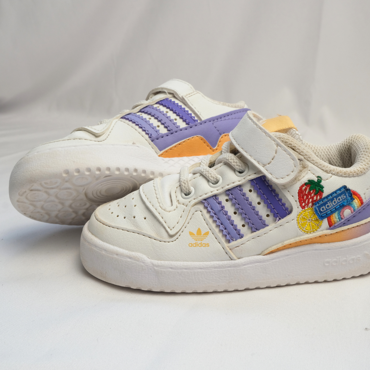 Purple and white Adidas for girls