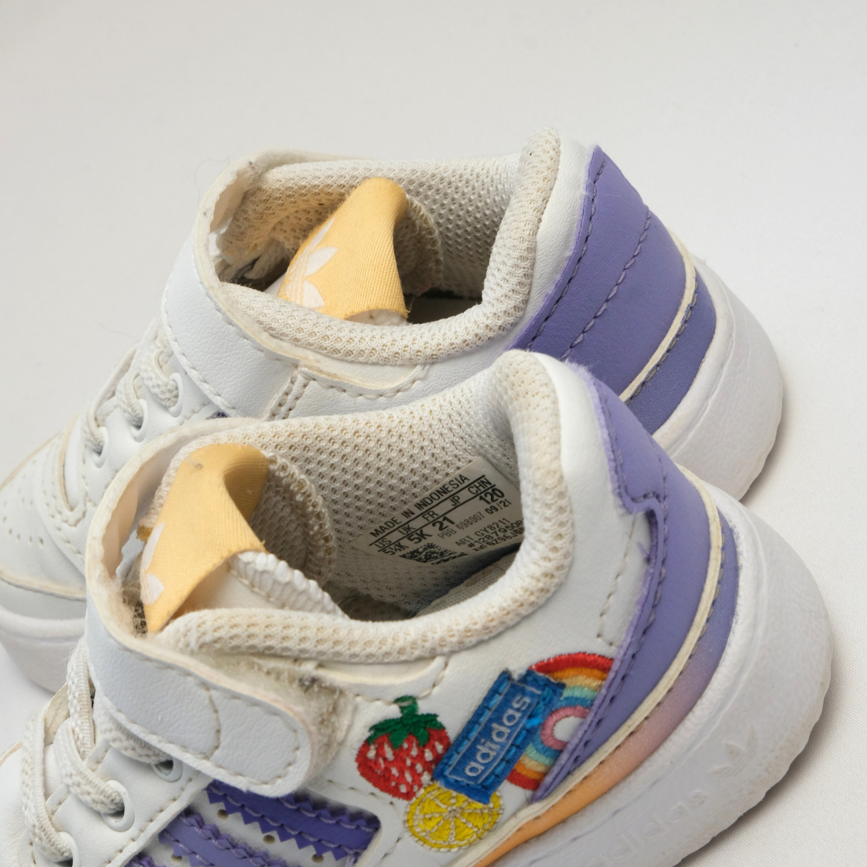 Purple and white Adidas for girls