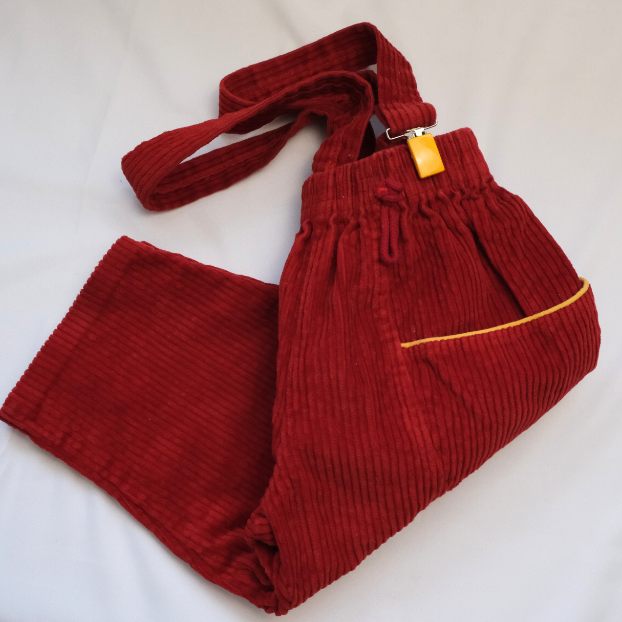 Vintage red jumpsuit, size 12–18 months