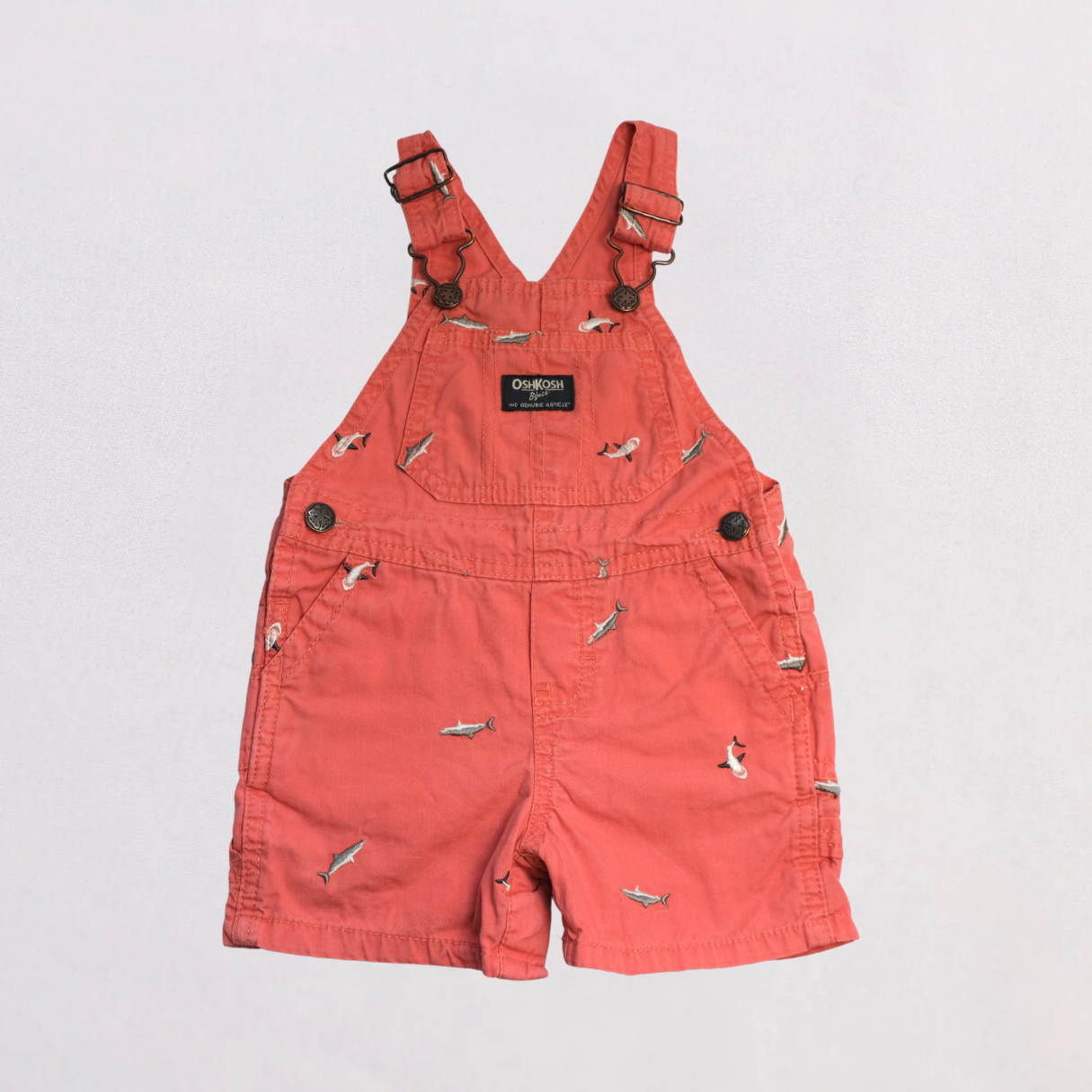 Red Shark Denim Overalls - OshKosh