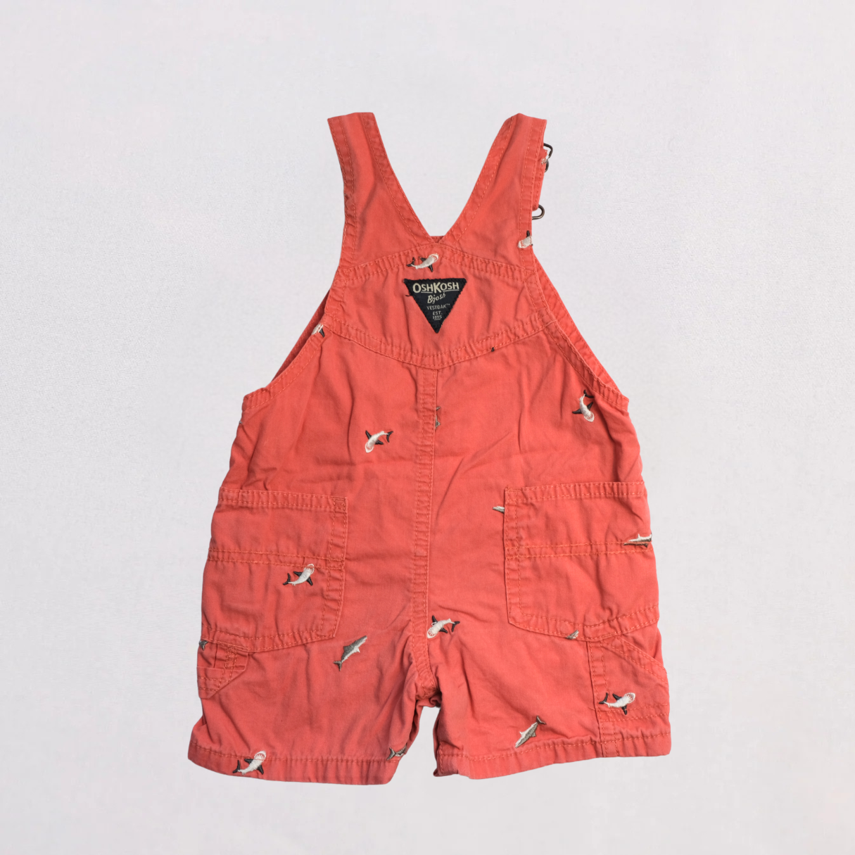 Red Shark Denim Overalls - OshKosh