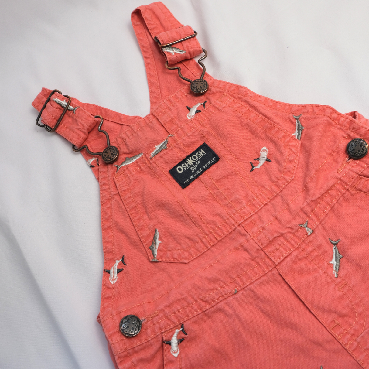 Red Shark Denim Overalls - OshKosh