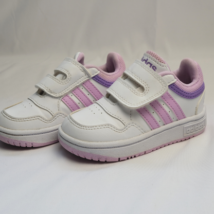 Pink and white Adidas for girls