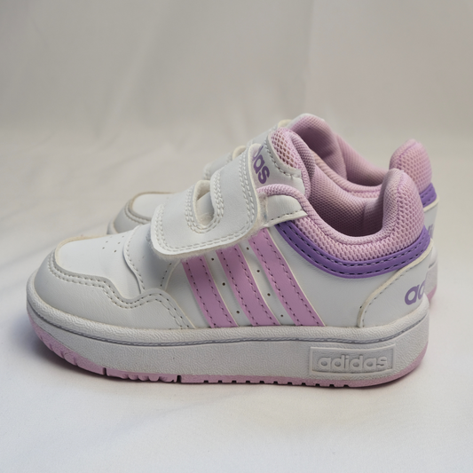 Pink and white Adidas for girls