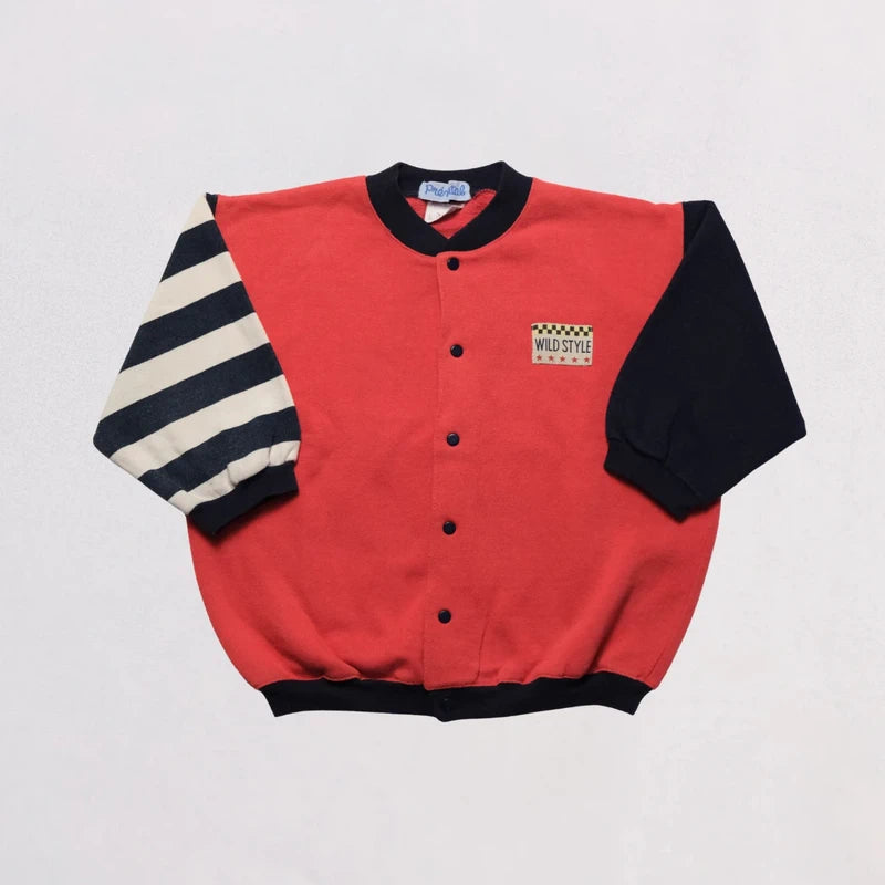 Vintage Red and Blue 90s Sweatshirt 4Y