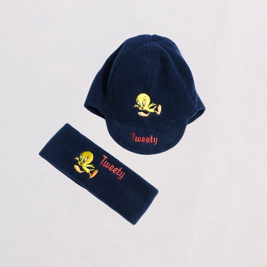 Vintage Tweety Hat + Headband Set 1-5Y (One Size Kids)