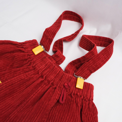 Vintage red jumpsuit, size 12–18 months
