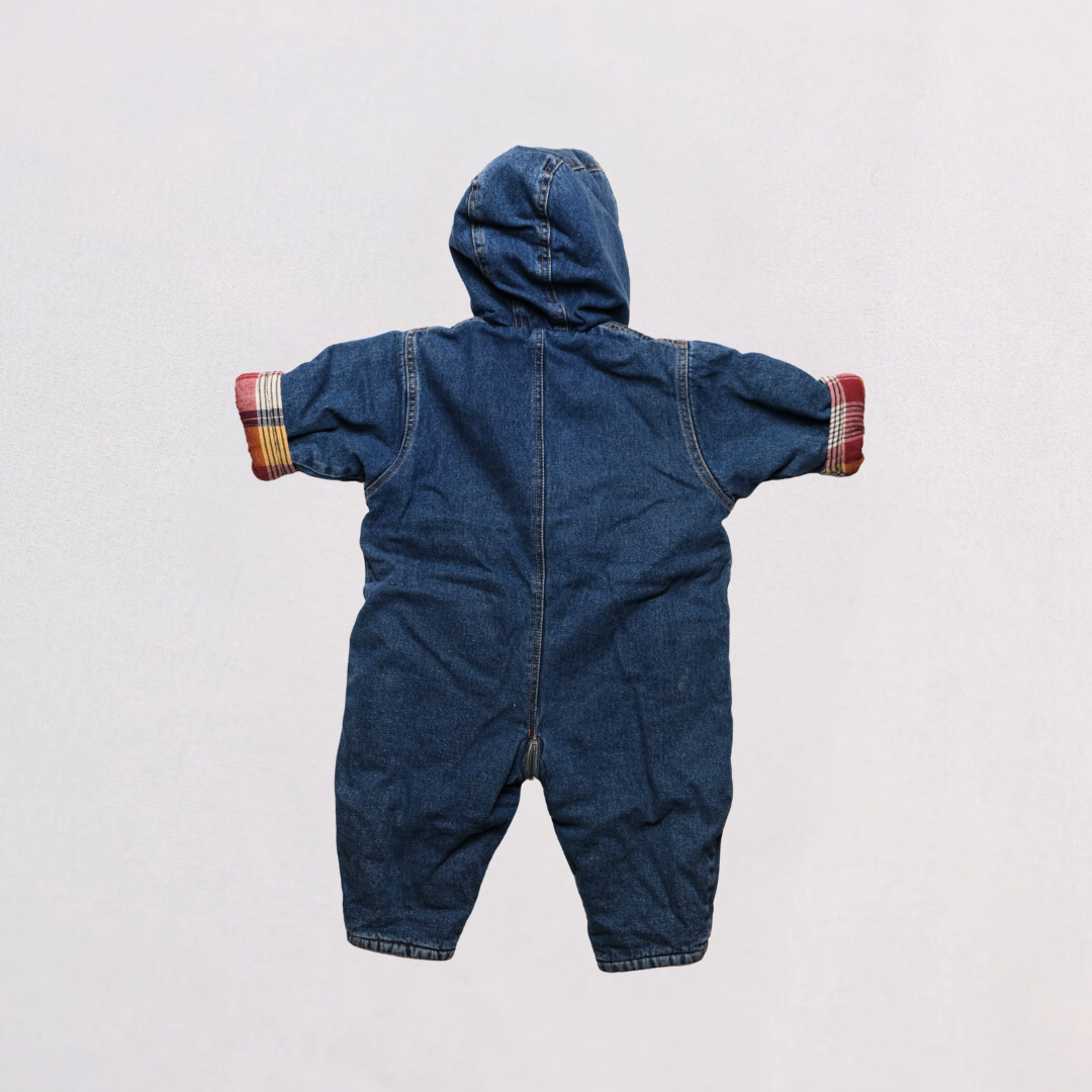 Vintage 90s denim winter overalls - 18–24M