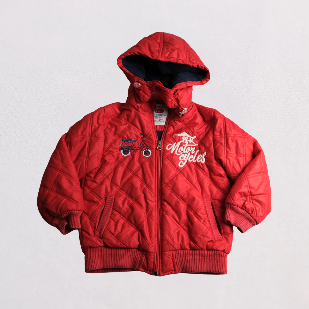 Fun red winter jacket - Size: 4Y