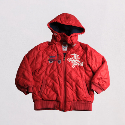 Fun red winter jacket - Size: 4Y