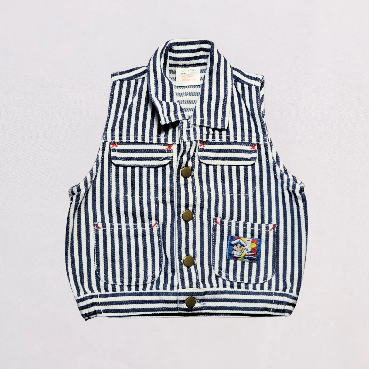 Vintage Sleeveless Denim vest – 100% Cotton