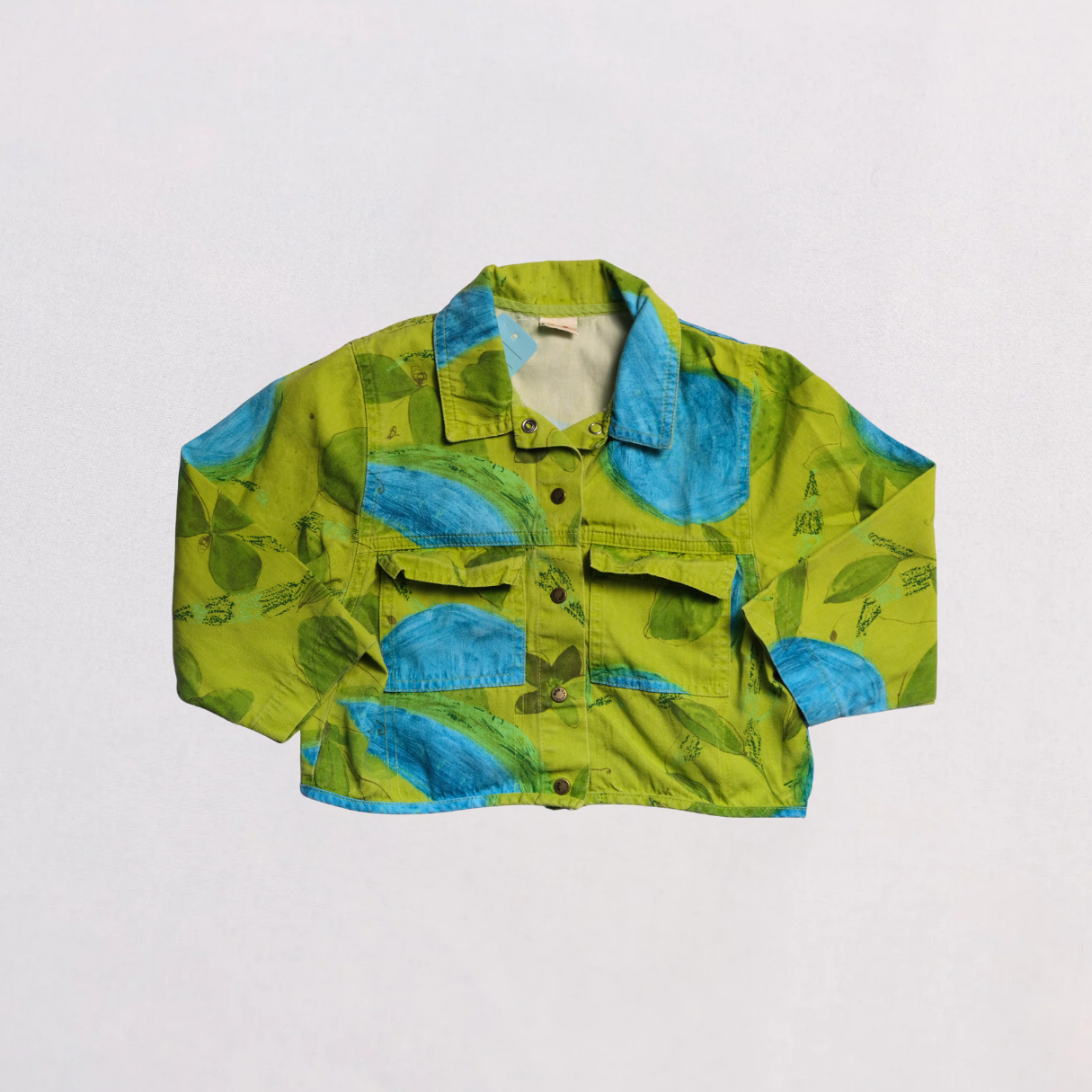 Vintage floral denim shirt -  6Y