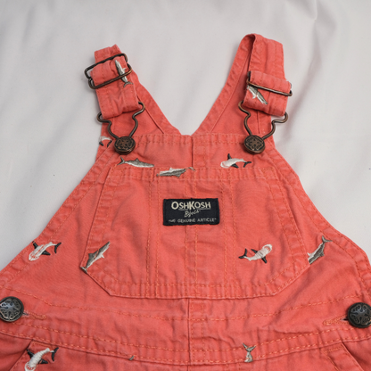 Red Shark Denim Overalls - OshKosh