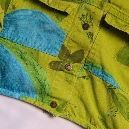 Vintage floral denim shirt -  6Y