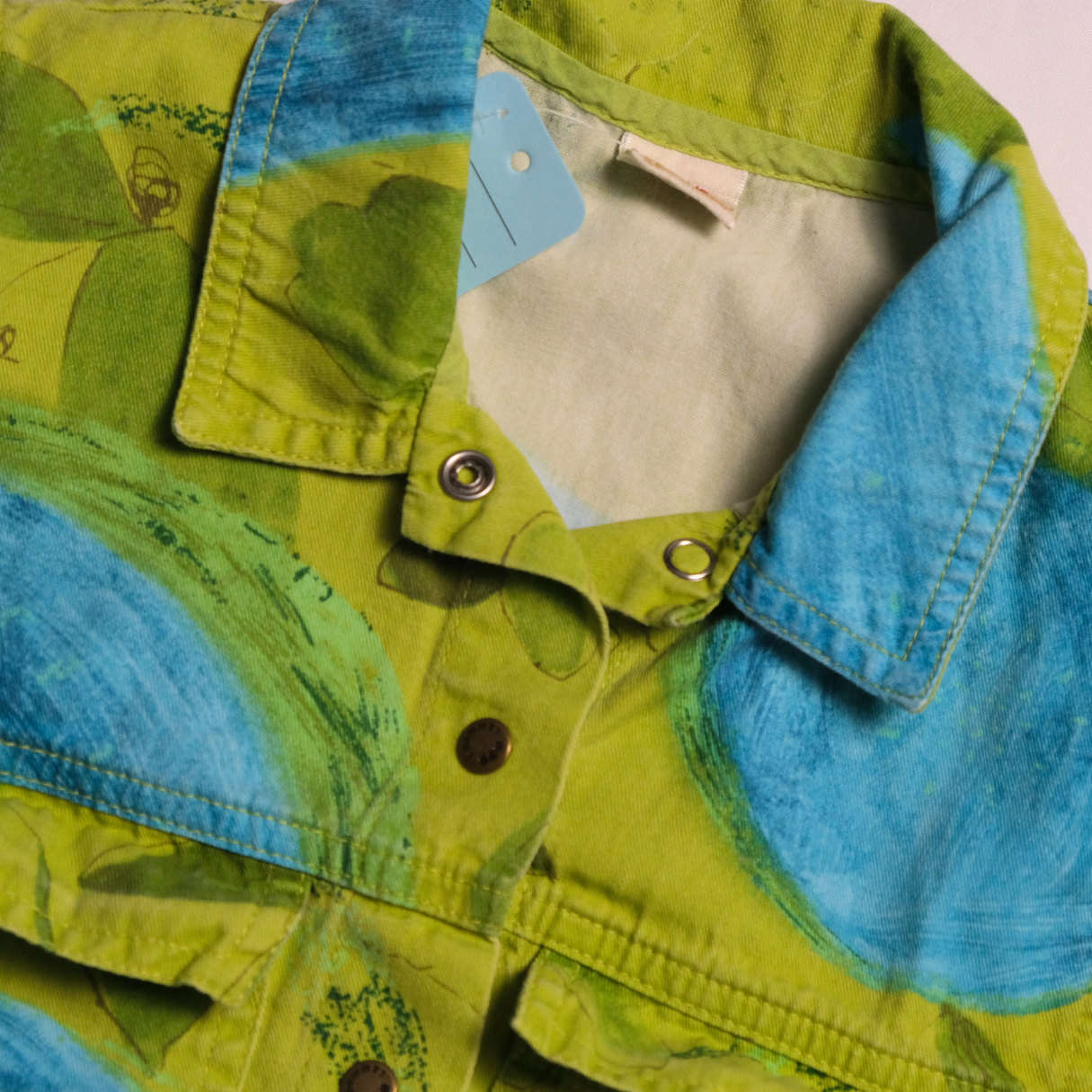 Vintage floral denim shirt -  6Y