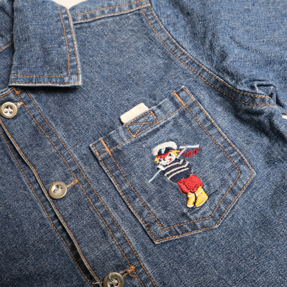 Vintage denim shirt in excellent quality - Size: 12-18 M